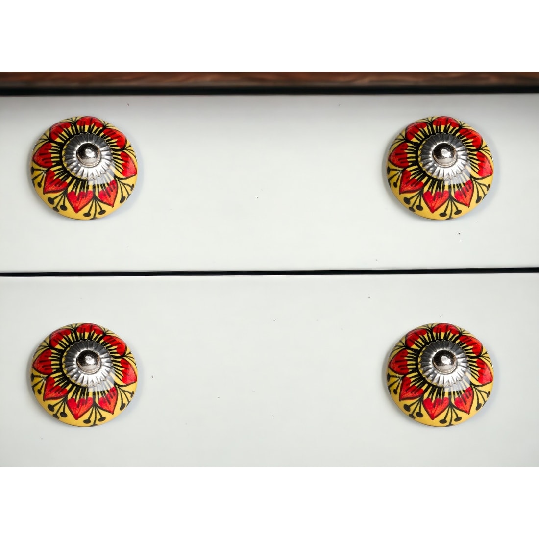 1.5 X 1.5 X 1.5 Ceramic Metal Multicolor 8 Pack Knob 1.5 X 1.5 X 1.5