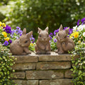 Homeroots Set Of Three Brown Resin Bunny Outdoor Statues