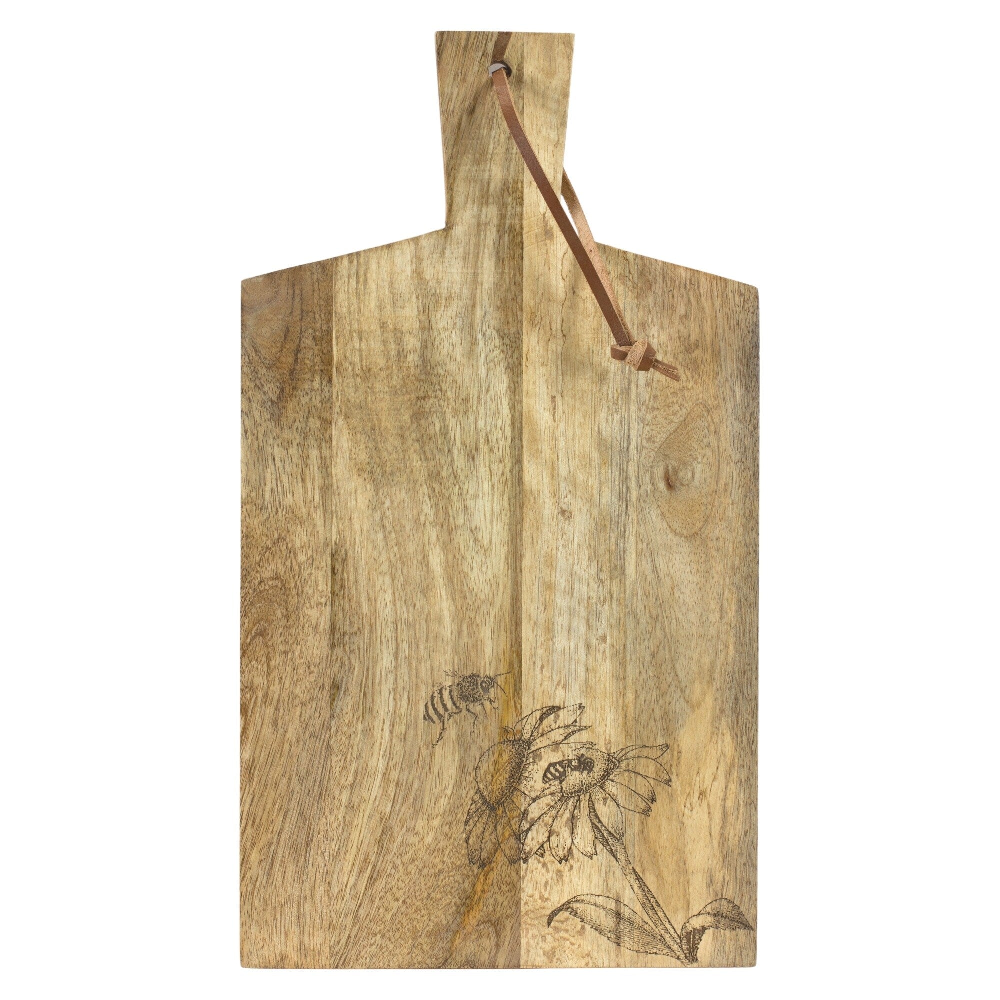 Homeroots Set Of Two Brown Solid And Manufactured Wood Cutting Boards 10.00 In. X 0.75 In. X 18.00 In.