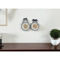 Homeroots Set Of Two Green And Ivory Butterfly Glass Circle