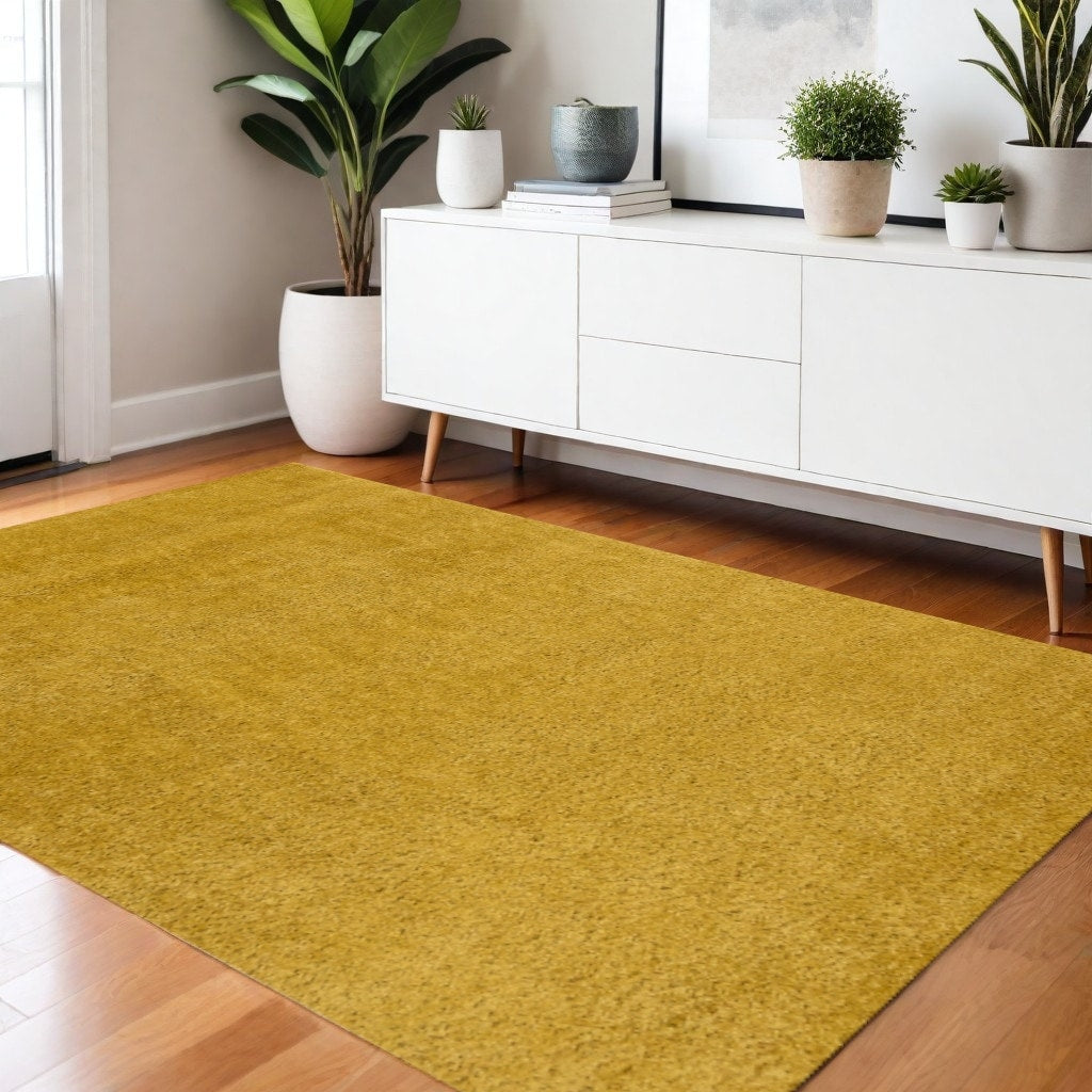 Homeroots Solid Color Modern Rectangle Area Rug 4 X 6