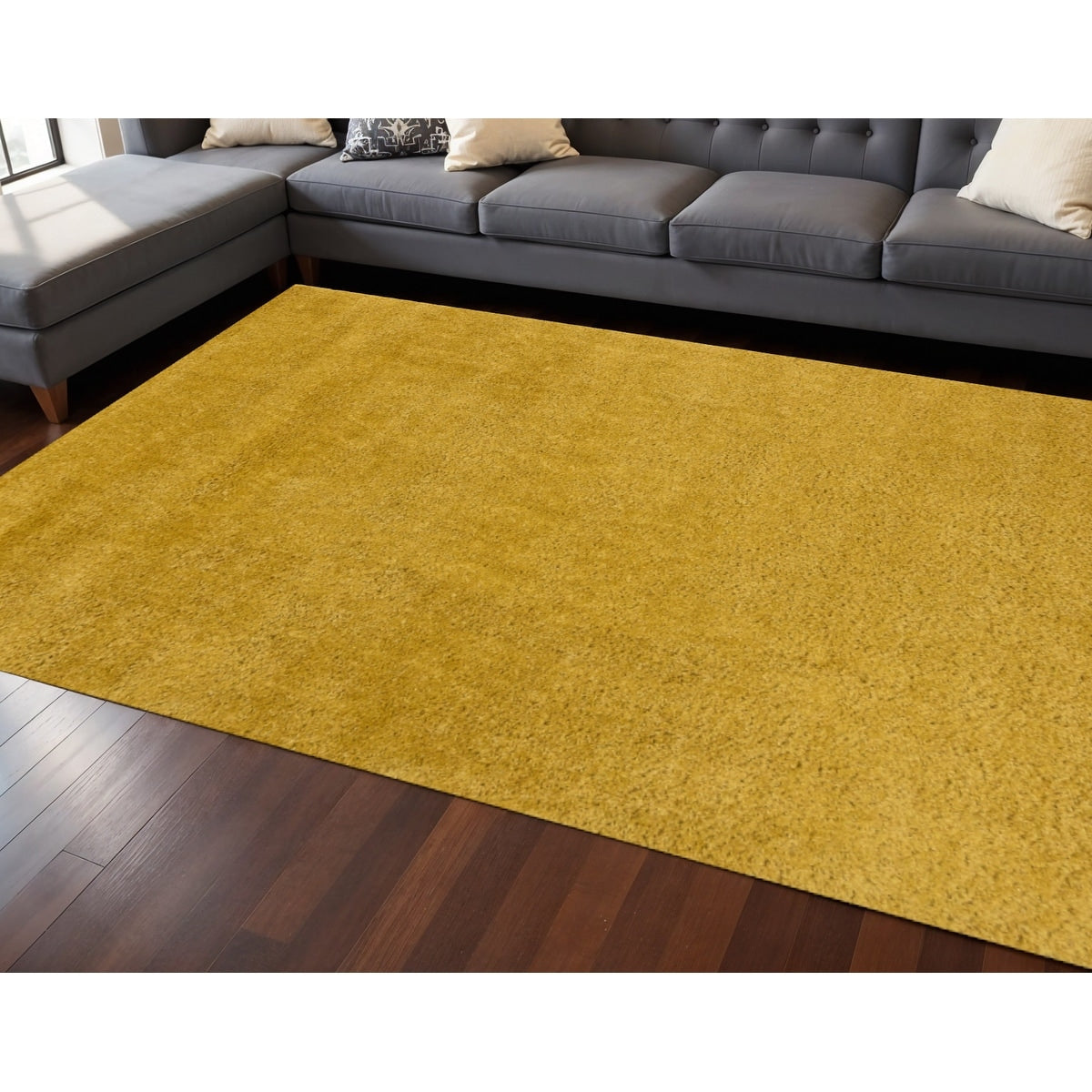 Homeroots Solid Color Modern Rectangle Area Rug