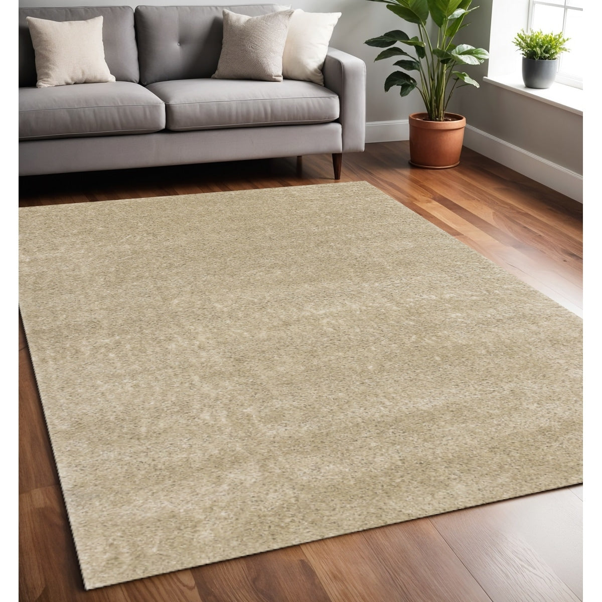 Homeroots Solid Color Modern Rectangle Area Rug 5 X 8