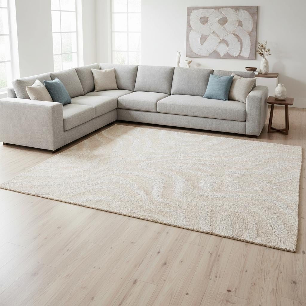 Homeroots Solid Color Modern Rectangle Area Rug 8 X 11