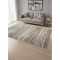 Homeroots Striped Modern Rectangle Area Rug 5 X 8