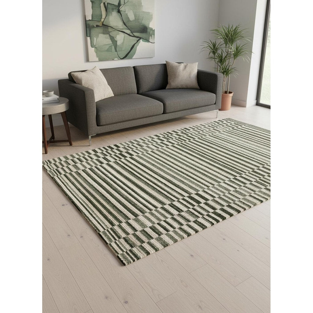 Homeroots Striped Modern Rectangle Area Rug 5 X 8