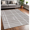 Homeroots Striped Modern Rectangle Area Rug 5 X 8