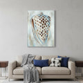 Homeroots Textured Seashell Hand Painted Floater Frame Wall Art