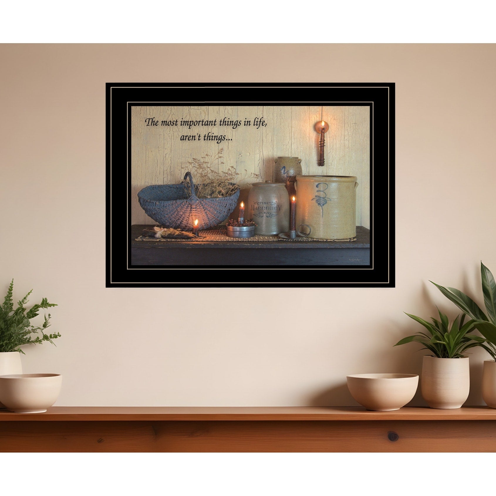 Homeroots The Most Important Things Black Framed Print Wall Art