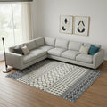 Homeroots Tribal Modern Contemporary Rectangle Area Rug 8 X 10