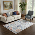 Homeroots Tropical Floral Traditional Rectangle Area Rug 5 X 7