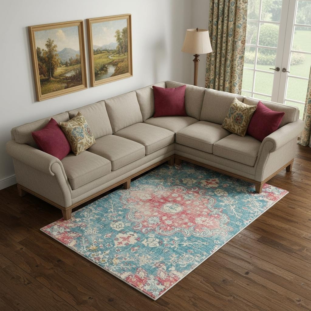 Homeroots Tropical Floral Traditional Rectangle Area Rug 8 X 10
