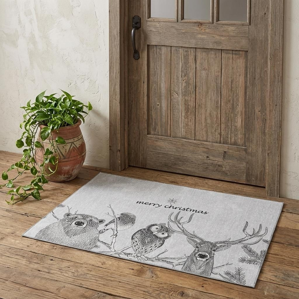 Homeroots Woodland Lodge Weekend Getaway Rectangle Area Rug