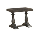 Homestock 24 In.H Driftwood Finish End Table Dove Gray Sofa Table Modern Living Room Accent Table