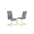 Homestock 26 In.H Gray Solid High Back Armless Side Chair Set Of 2