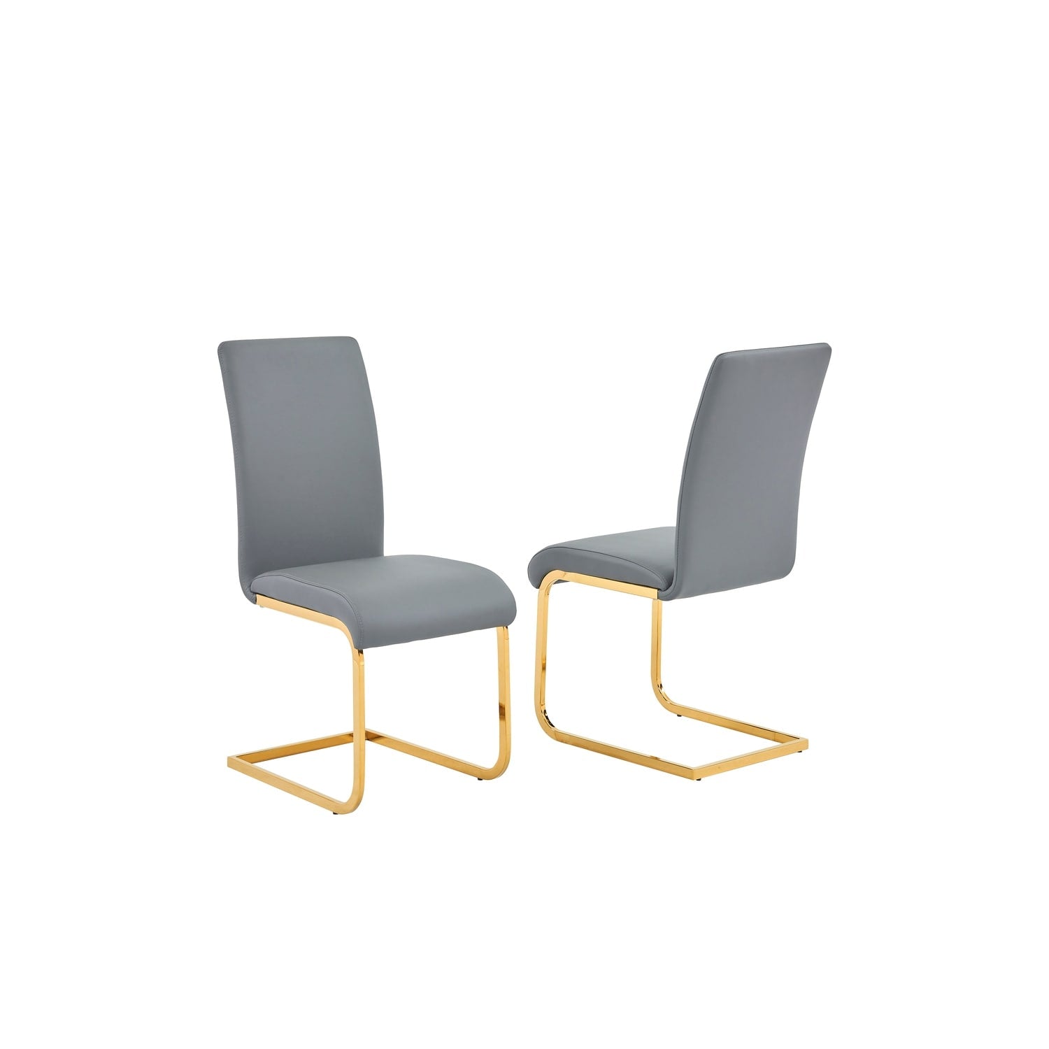 Homestock 26 In.H Gray Solid High Back Armless Side Chair Set Of 2
