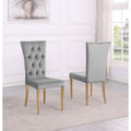 Homestock 26 In.H Grey Solid High Back Armless Dining Chair Set Of 2