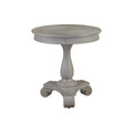 Homestock 27 In.H Transitional Antique Living Room Round End Table Antique Gray