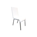 Homestock 28 In.H White Solid High Back Armless Dining Chair Set Of 2