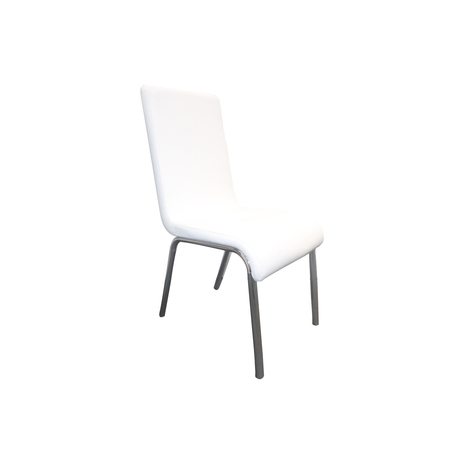 Homestock 28 In.H White Solid High Back Armless Dining Chair Set Of 2
