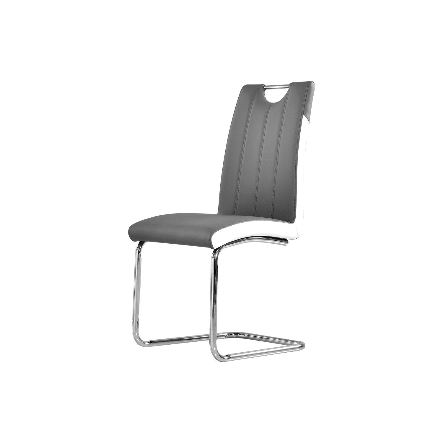 Homestock 29 In.H Gray And White Upholstered High Back Armless Side Chair Set Of 2