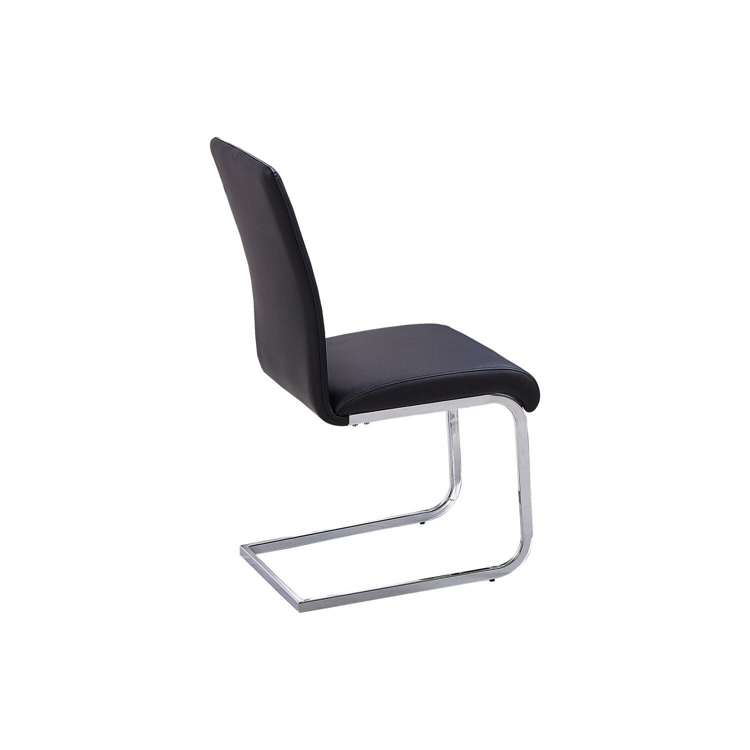Homestock 29.9 In.H Chrome Soild High Back Armless Side Chair Set Of 2