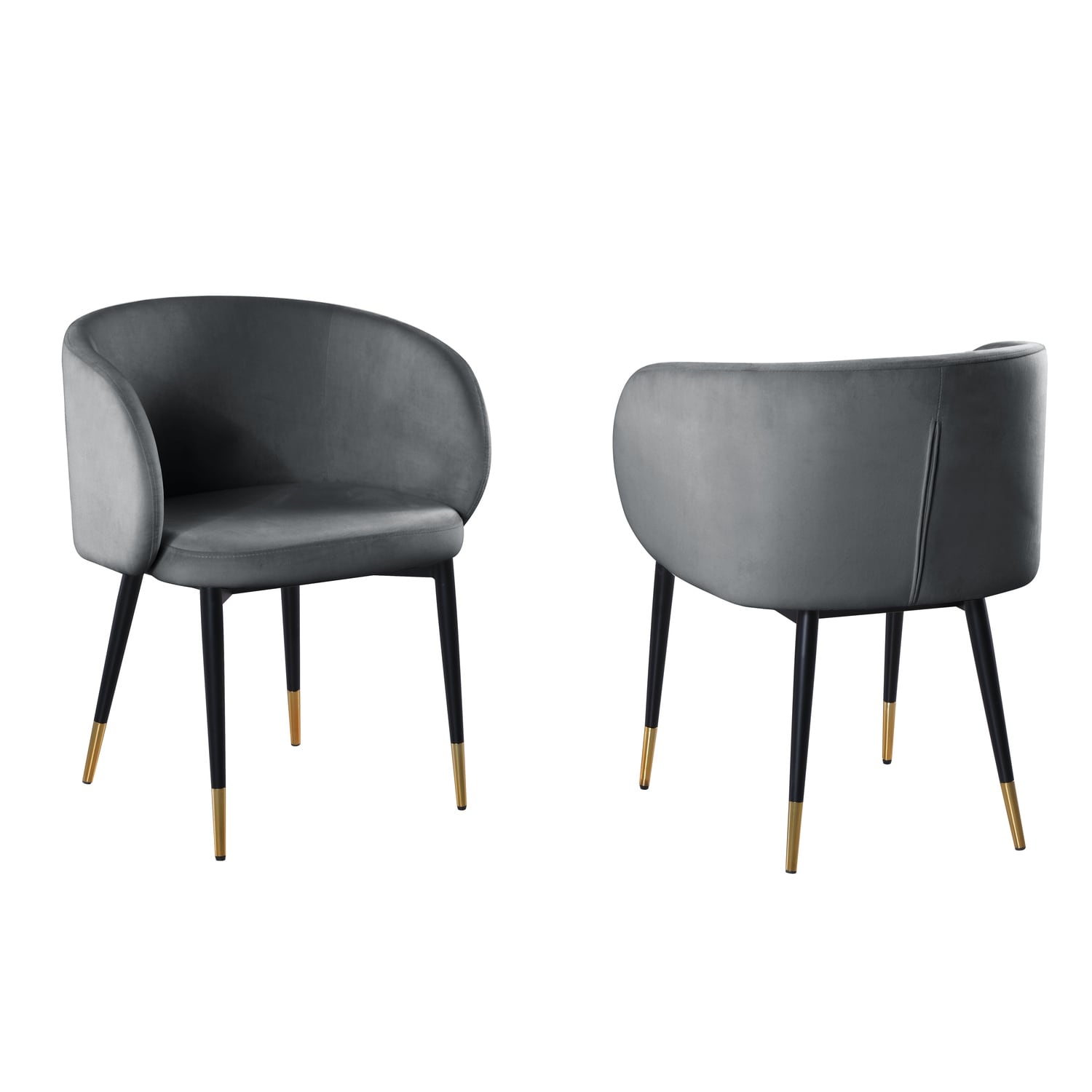 Homestock 30 In.H Gray Upholstered High Back Armless Side Chair Set Of 2