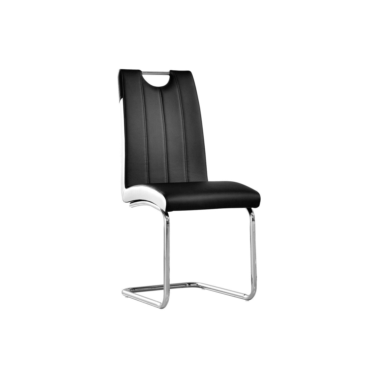 Homestock 30.4 In.H Black Upholstered High Back Armless Side Chair Set Of 2