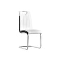 Homestock 30.5 In.H White And Black Upholstered High Back Armless Side Chair Set Of 2