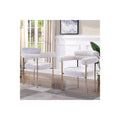 Homestock 32 In.H Black Solid High Back Armrest Dining Chair Set Of 2