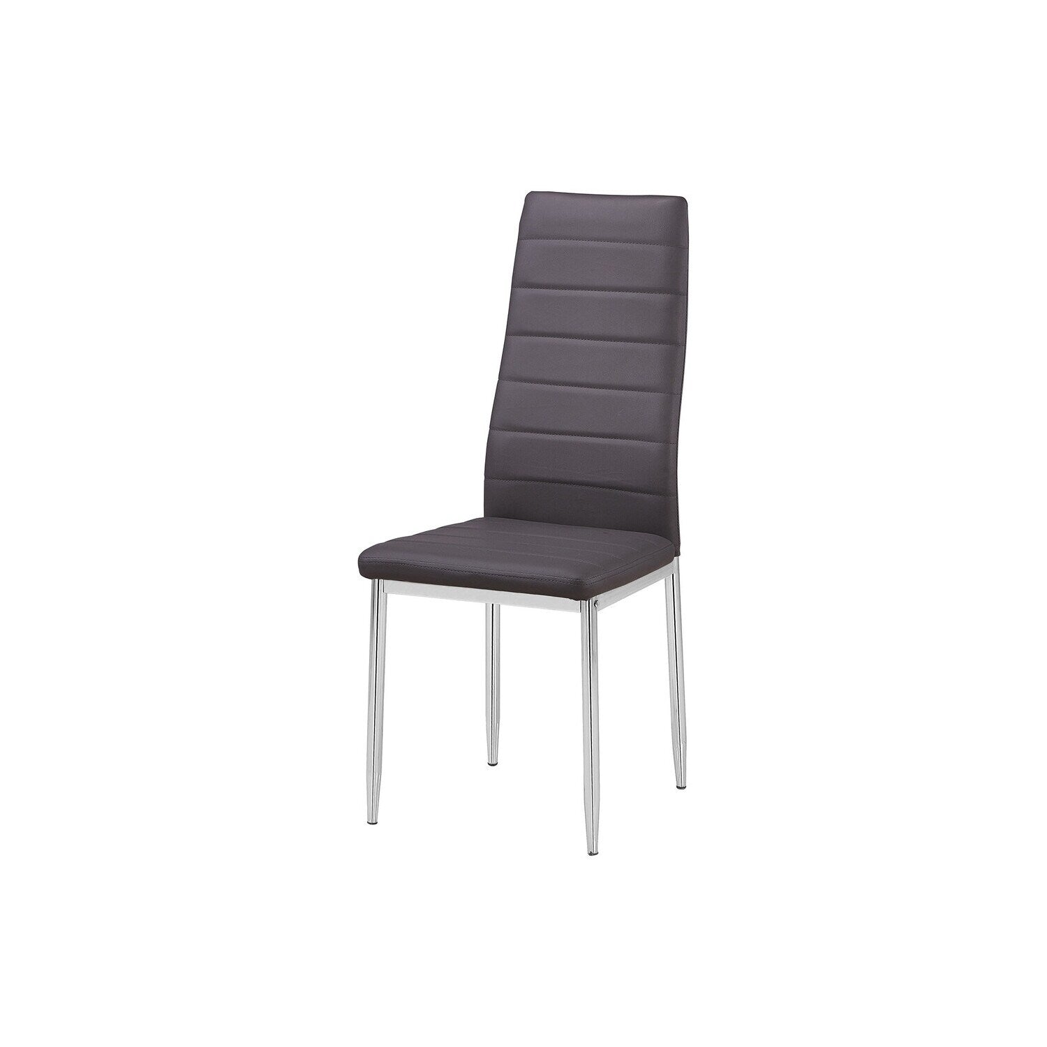 Homestock 32.1 In.H Brown Solid High Back Armless Side Chair Set Of 2
