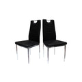 Homestock 32.3 In.H Black Upholstered High Back Armless Side Chair Set Of 2