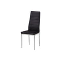 Homestock 32.4 In.H Black Solid High Back Armless Side Chair Set Of 2