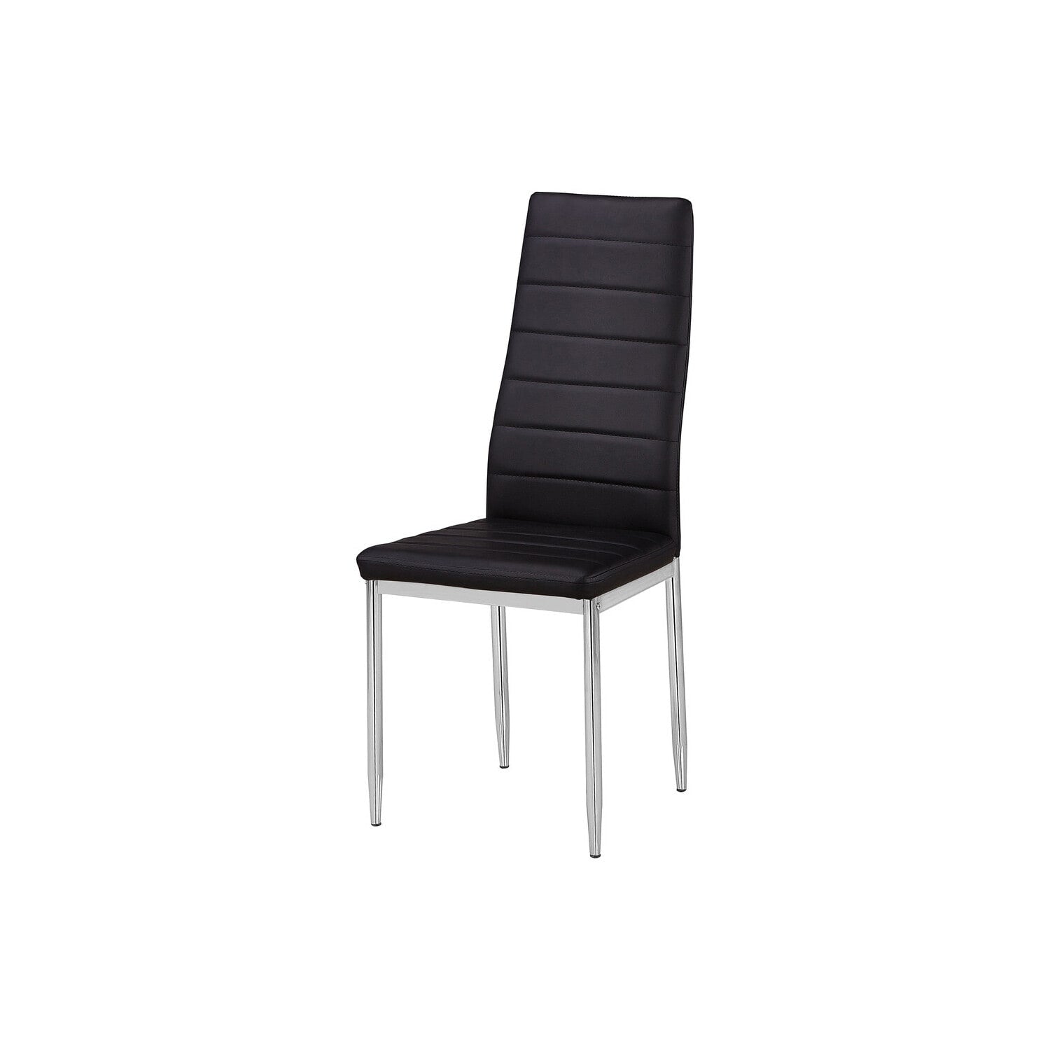 Homestock 32.4 In.H Black Solid High Back Armless Side Chair Set Of 2