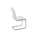 Homestock 32.6 In.H Chrome Soild High Back Armless Side Chair Set Of 2