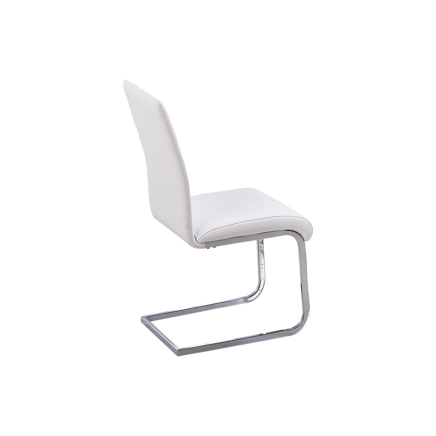 Homestock 32.6 In.H Chrome Soild High Back Armless Side Chair Set Of 2