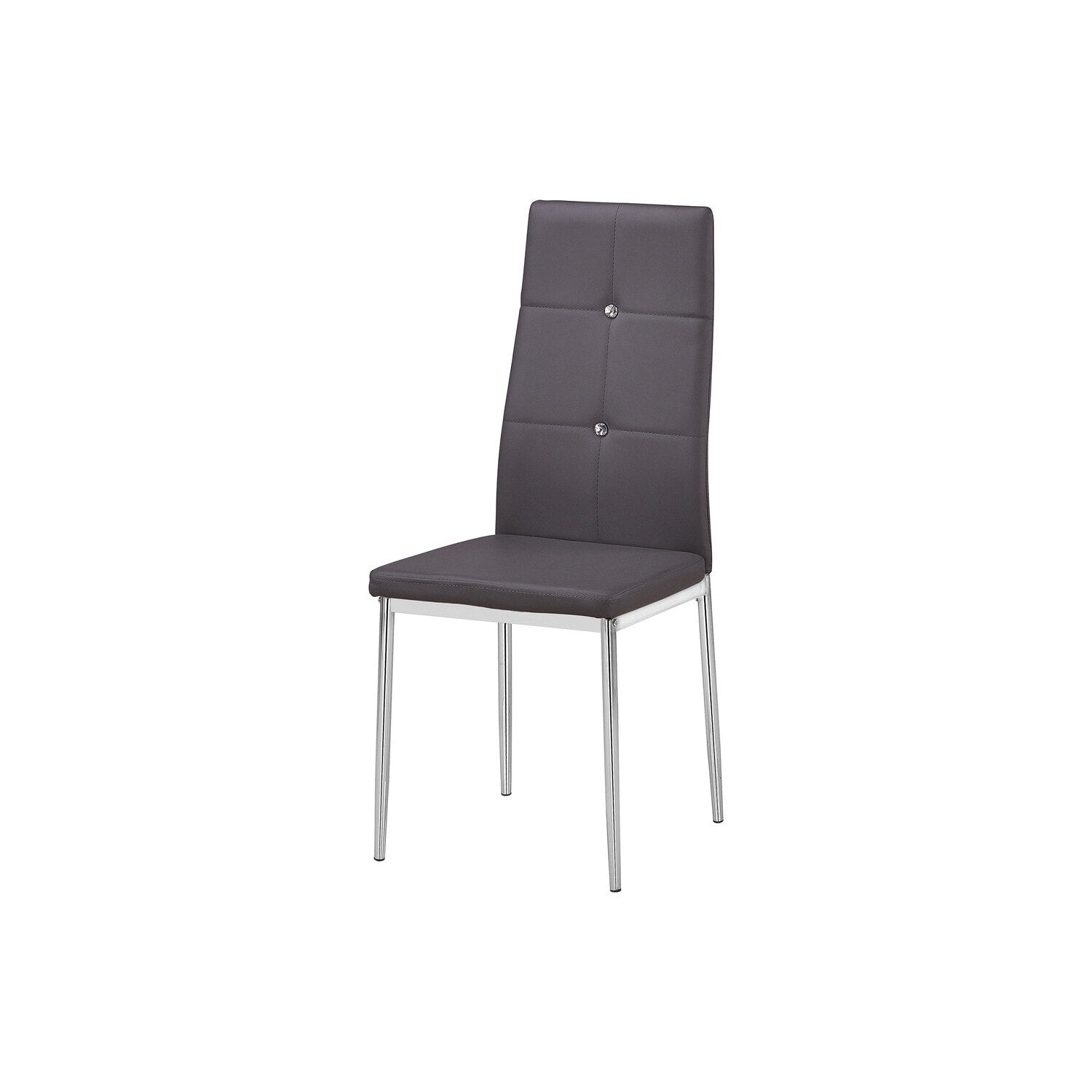 Homestock 34.1 In.H Gray Solid High Back Armless Side Chair Set Of 2