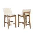 Homestock 35 In.H Beige Solid High Back Armless Dining Chair Set Of 2
