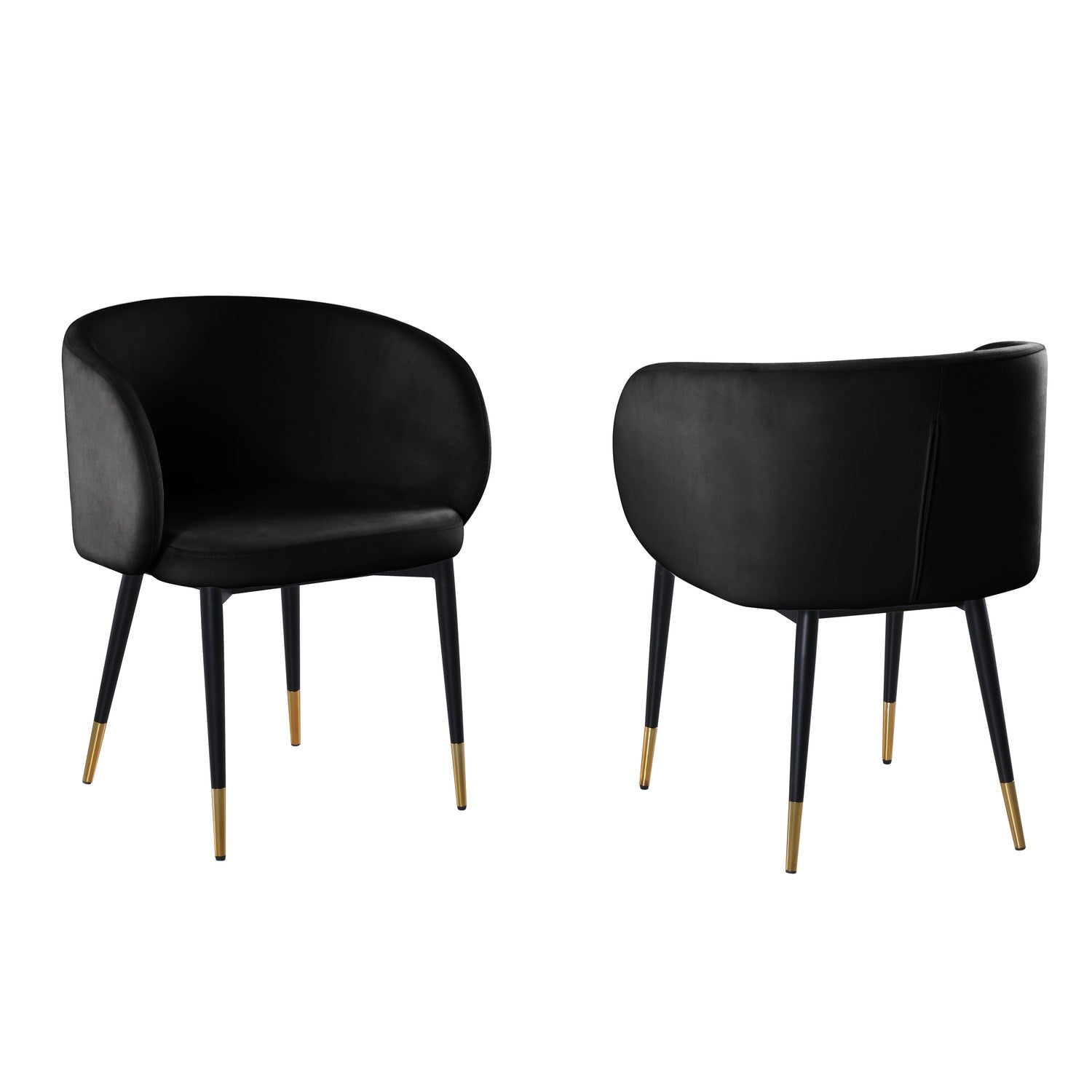 Homestock 35 In.H Black Upholstered High Back Armless Side Chair Set Of 2