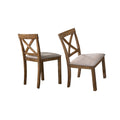 Homestock 38 In.H Driftwood Cross High Back Armless Dining Chair Set Of 2