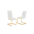 Homestock 38 In.H White Solid High Back Armless Side Chair Set Of 2