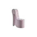 Homestock 40 In H Pink Finish Circle Wood Frame Straight Armchair Piece Of 1