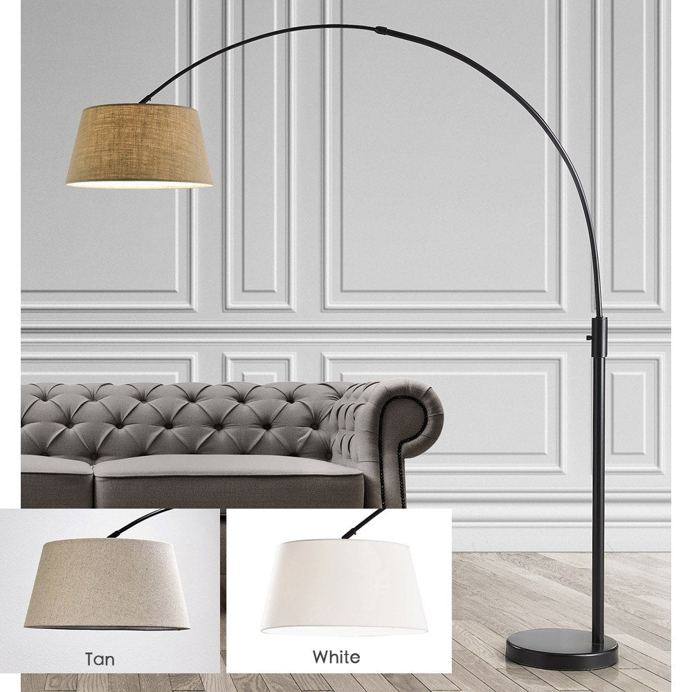 Orbita 82 In Retractable Arch Dimmable Floor Lamp Include With15W Led Bulb And Empire Shade