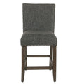 Porch Den Robin Slate Grey Nailhead Counter Stool