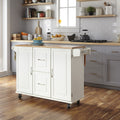 Home Styles Dolly Madison White Wood Prep And Serve Cart