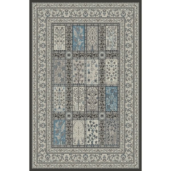 Hometown Eden Gray Traditional Panel 5X8 Area Rug 53 X77 53 X 73