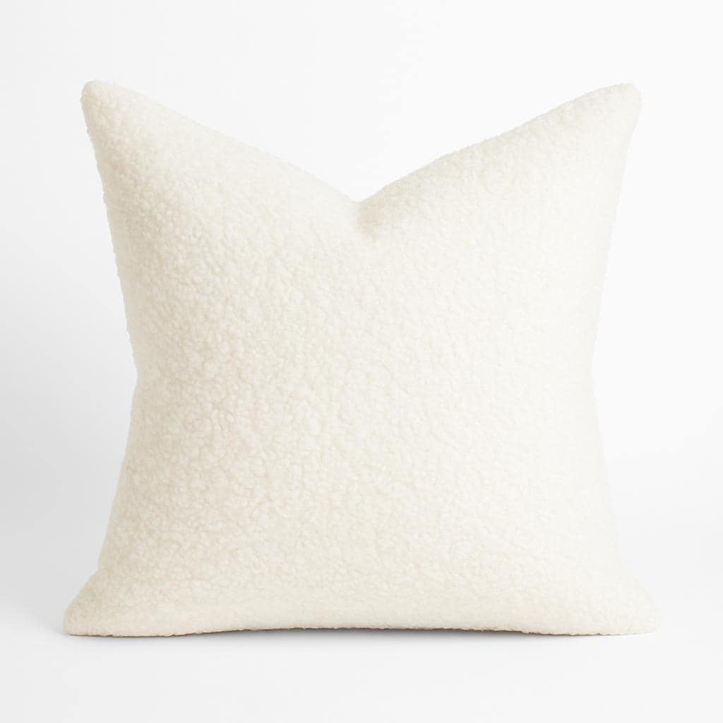 Homey Cozy Sherpa Throw Pillow Plush Full Stylish Support For Sofas Beds