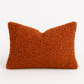 Homey Cozy Sherpa Throw Pillow Rich Rust Brown Ultra Plush Overstuffed For Modern Sofas And Cozy Corners