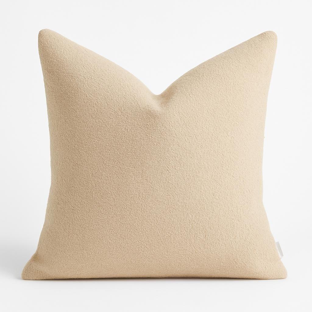 Homey Cozy Throw Pillow Soft Neutral Beige For Serene Sophisticated Set Of 2