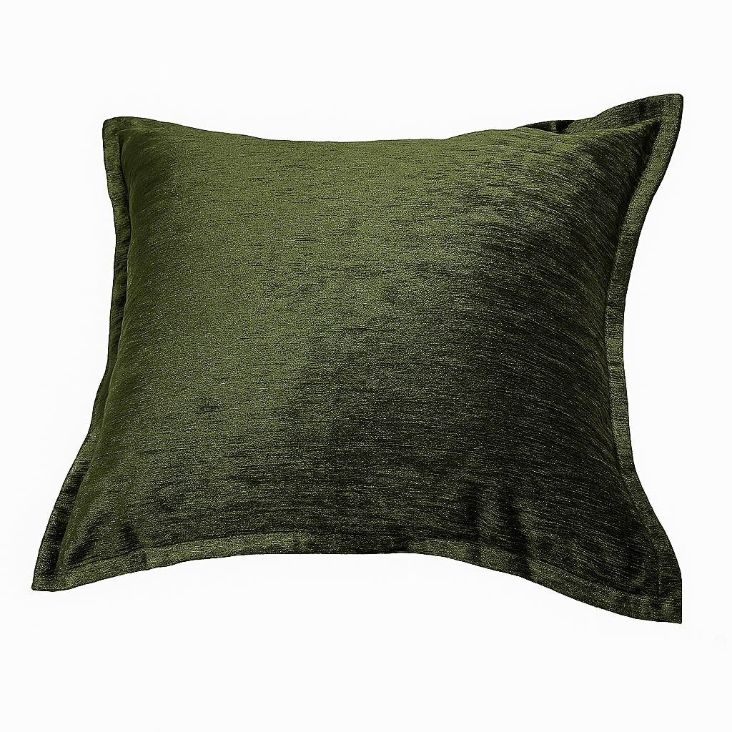 Homey Cozy Velvet Throw Pillow Deep Forest Green With Luxe Shine Rich Texture Set Of 2